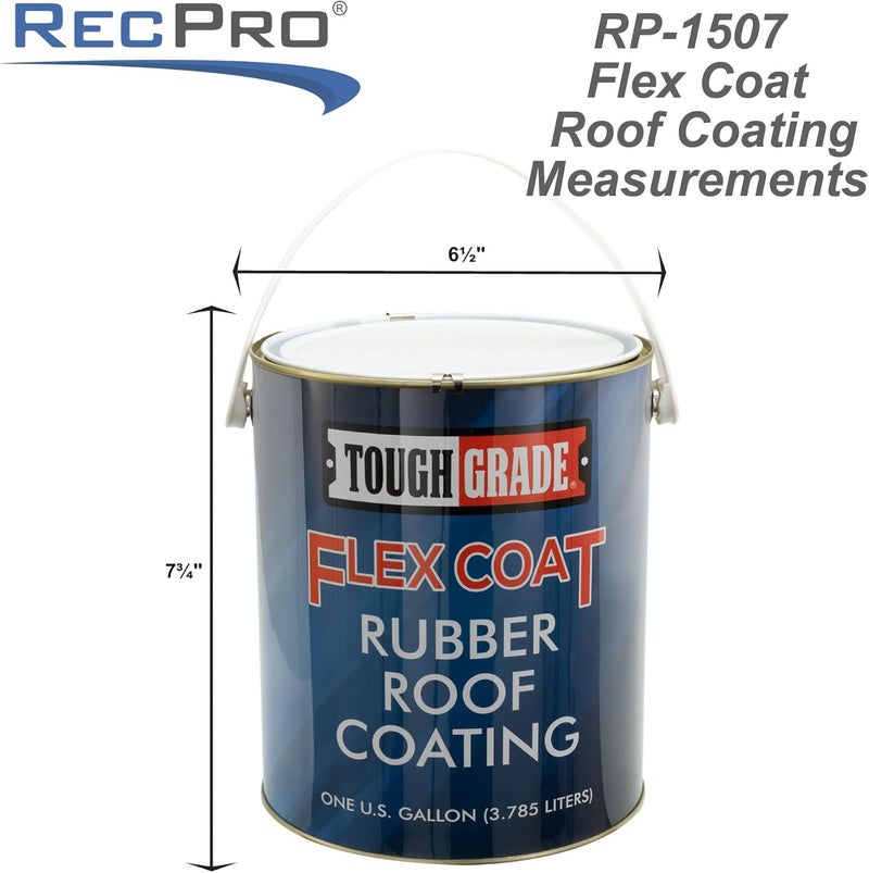 RecPro RV Roof Coating Gallon | Top Coat Sealer | Water-Based Acrylic Rubber Roof Coating and Sealant | Bonds to Aluminum, Galvanized Steel, Fiberglass, TPO, PVC, EPDM, Rubber Roofing - Image 3
